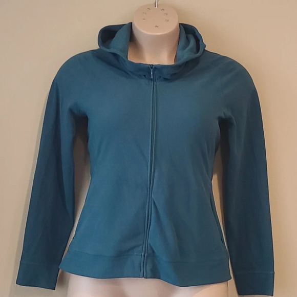 REI Jackets & Blazers - Rei blue fleeces jacket full zip  women's  Size M hooded